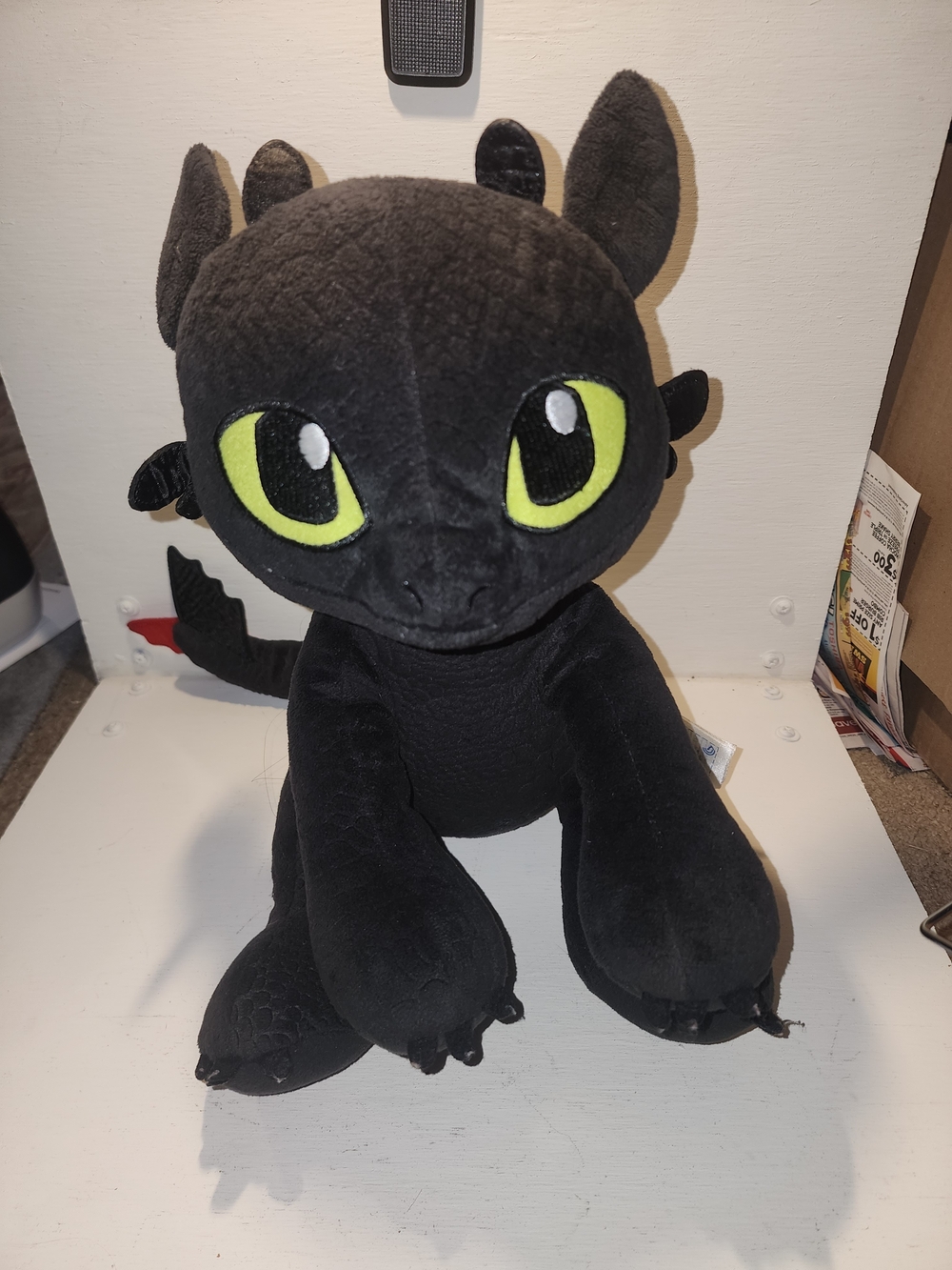 Black Dragon Plush Stuffed Animal - Soft Toothless-Style Toy